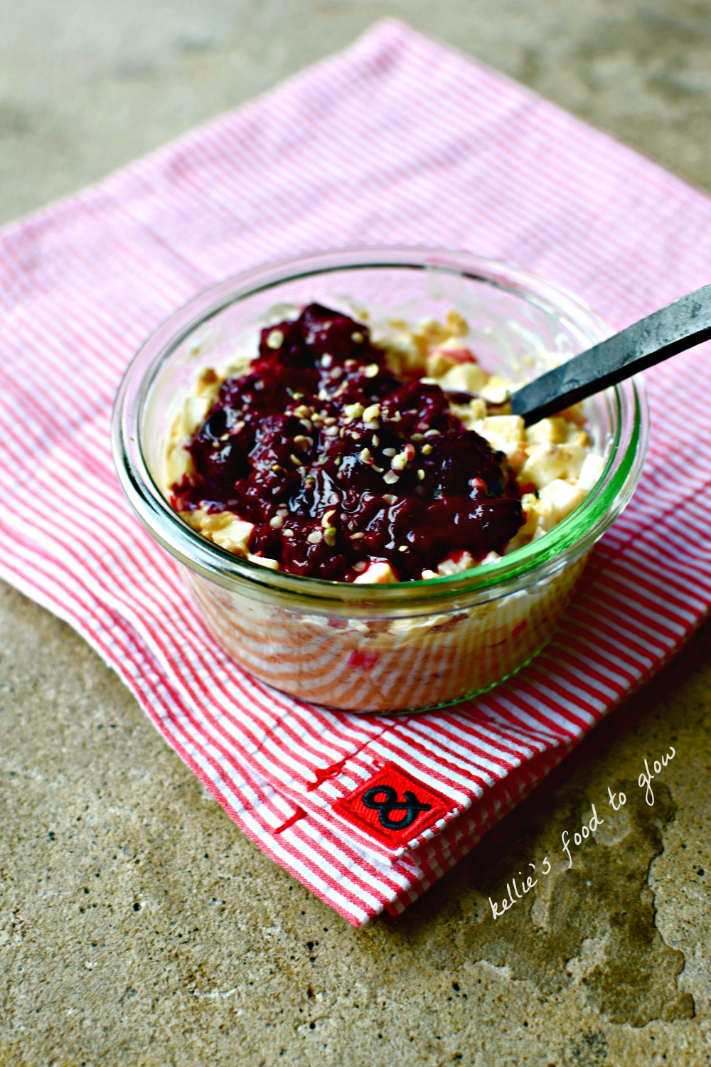 Make your homemade granola into a stunning autumn Bircher-style breakfast, adding homemade berry compote for extra colour, nutrients and tangy flavour. You will have enough berry compote for several bowls of soaked granola, or to swirl into yogurt.