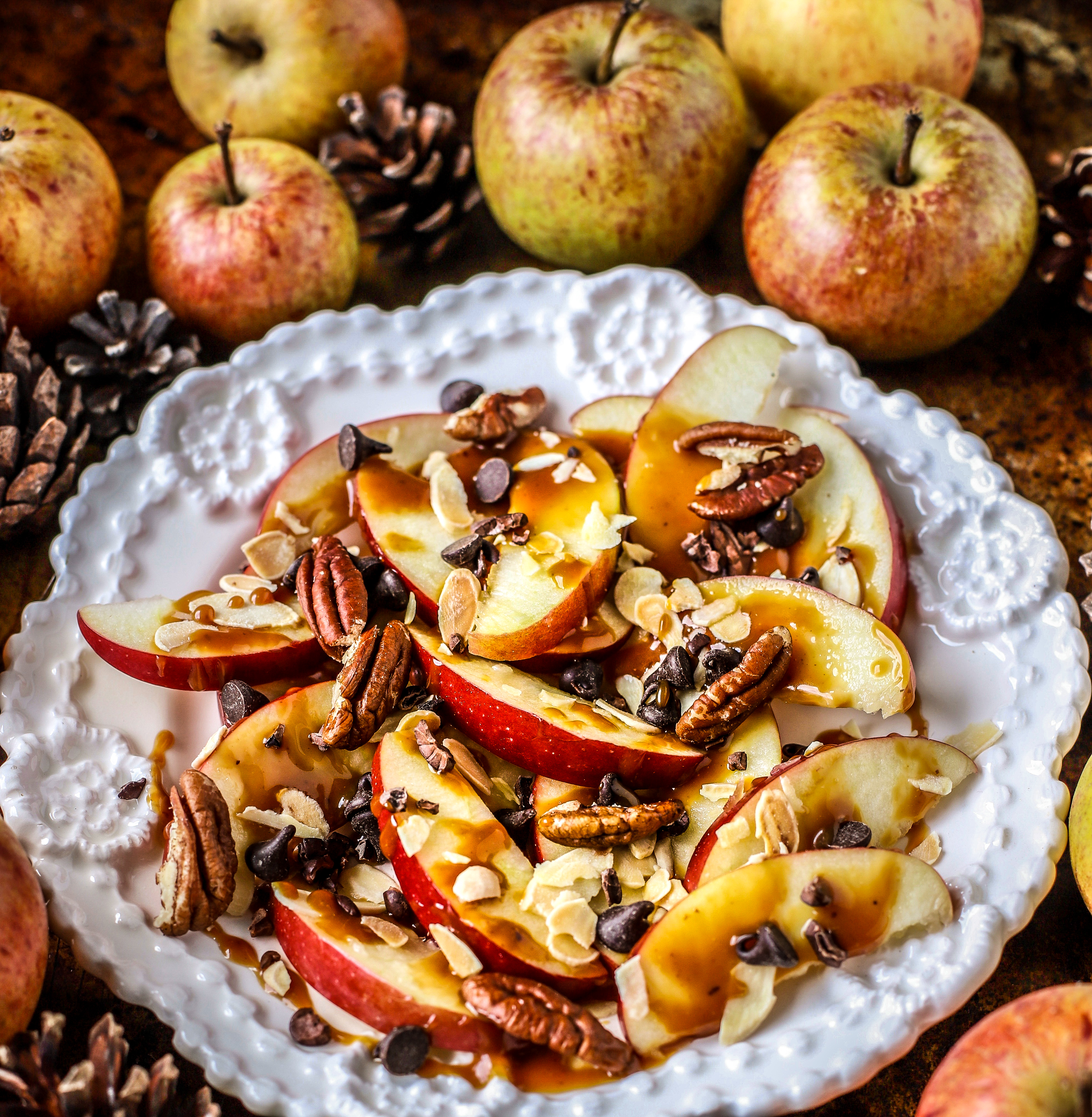 Salted Caramel Apple Nachos are your new favourite quick snack or dessert for the family - or just you.
